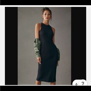 Anthropologie Daily practice ribbed slim racer dress